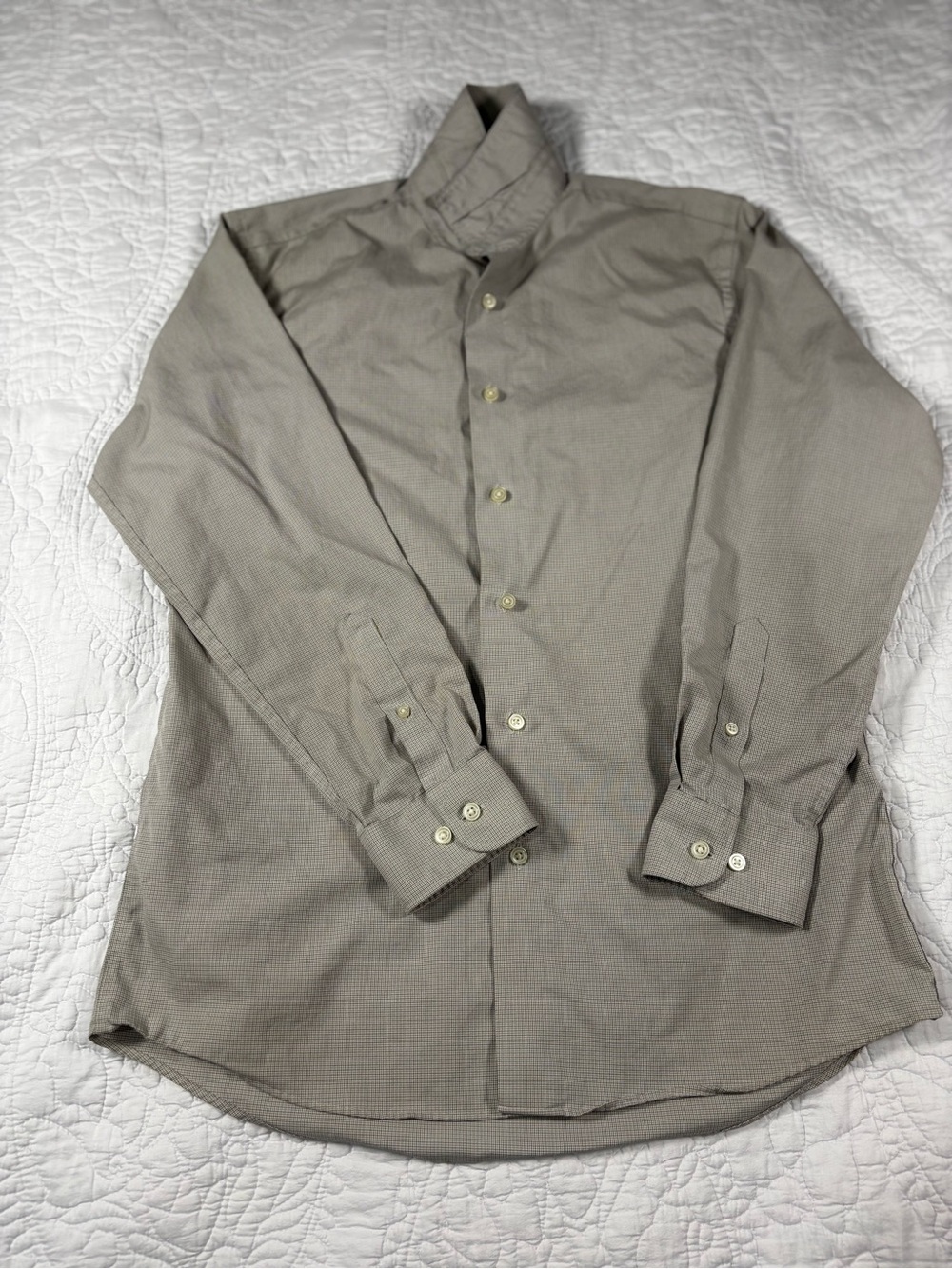 Kenneth Cole Men's Light Taupe Dress Shirt